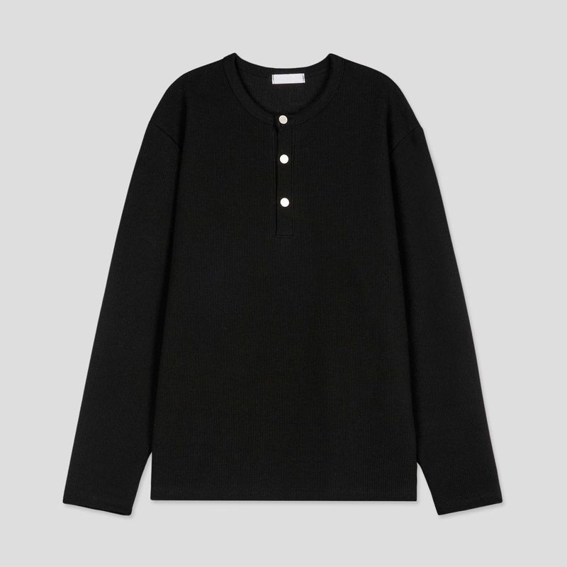 Pis Henley Neck Top (3color)