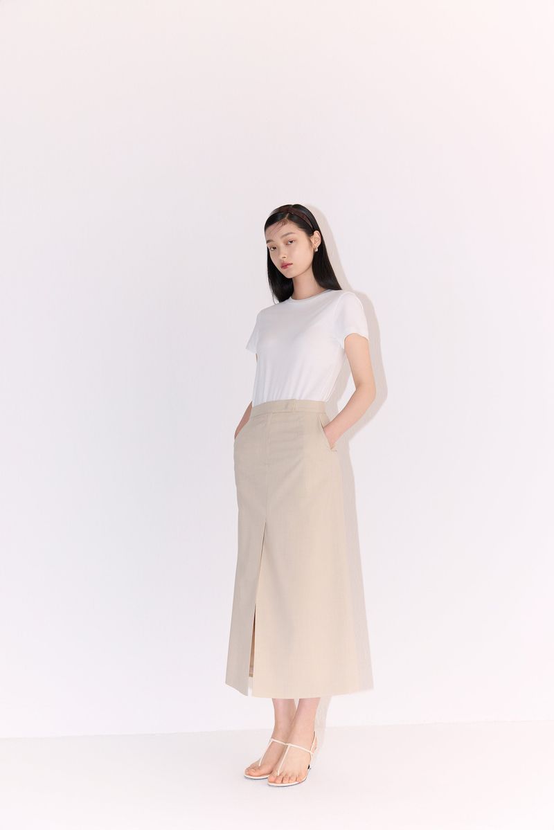 NO.27 SKIRT - BEIGE