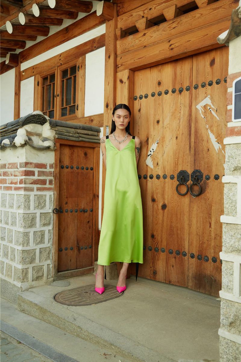 Ribbon Long Dress