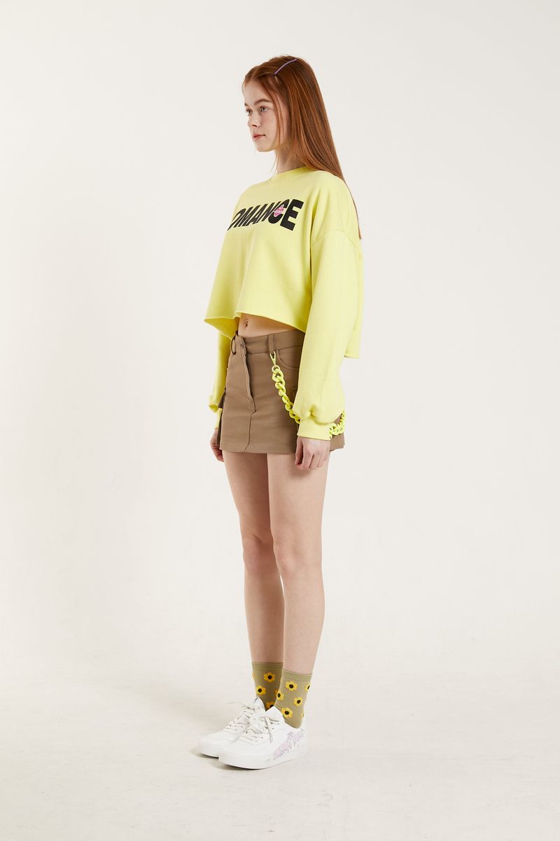 COLOR CROPPED SWEATSHIRT