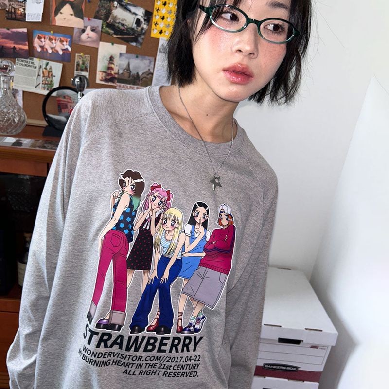 Girls Raglan LS-T [Melange grey]