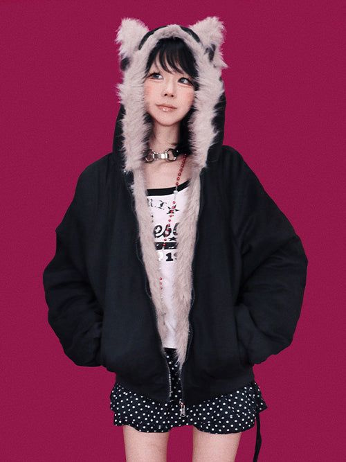 KUO（クーオ）の「ブラックフォックスフードジャンパー (キルティング)（ジャケット/アウター）」