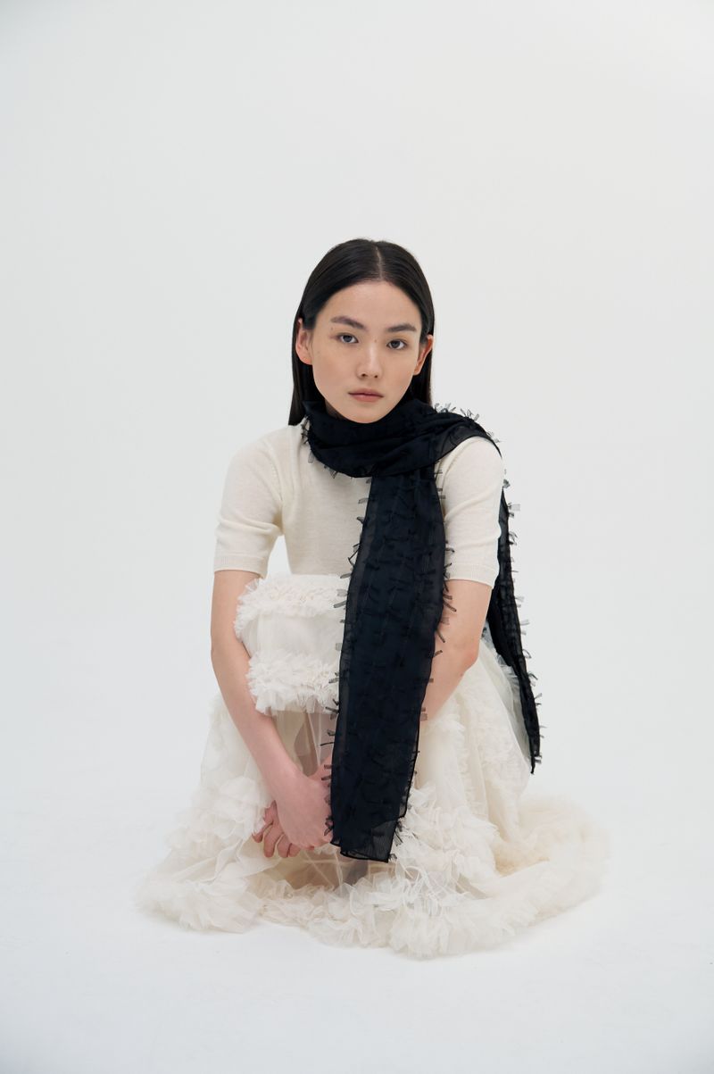 Tassel Ribbon Layer Scarf_2 colors
