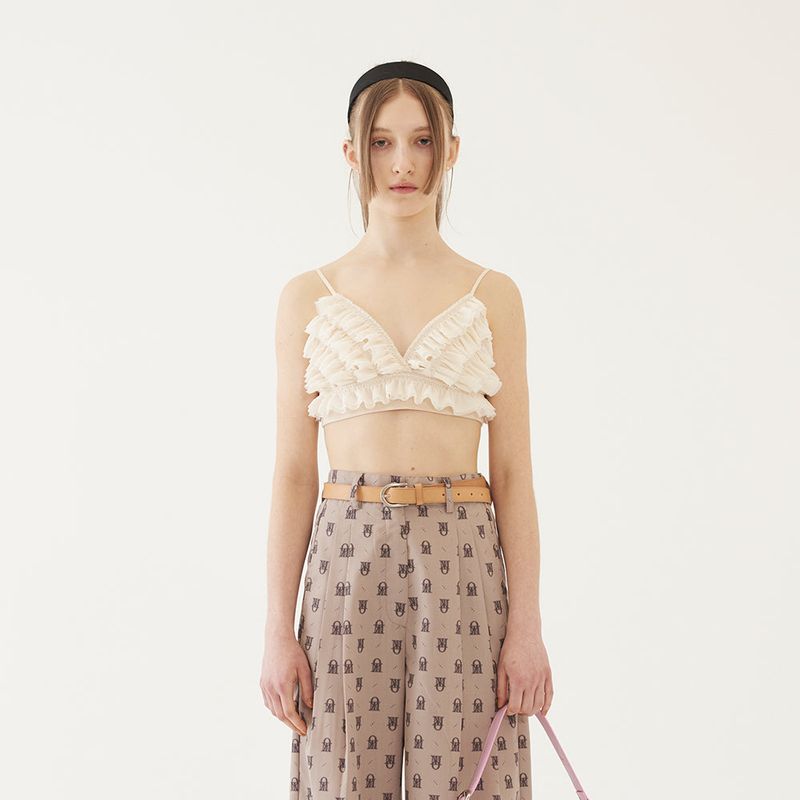 RUFFLED BUSTIER (IVORY)