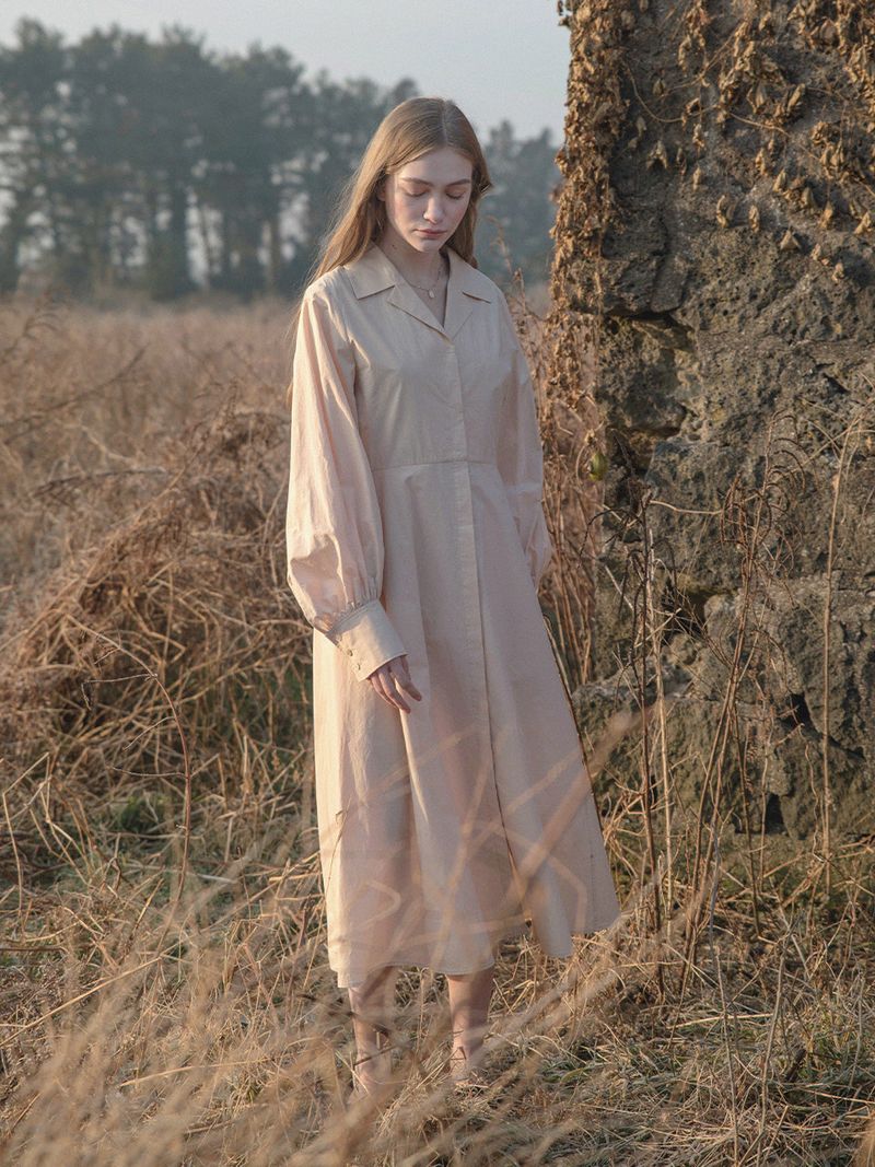 LORA cotton shirt dress