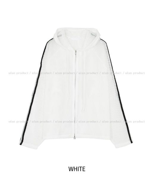 Summer Track Mesh Hooded Zip-Up