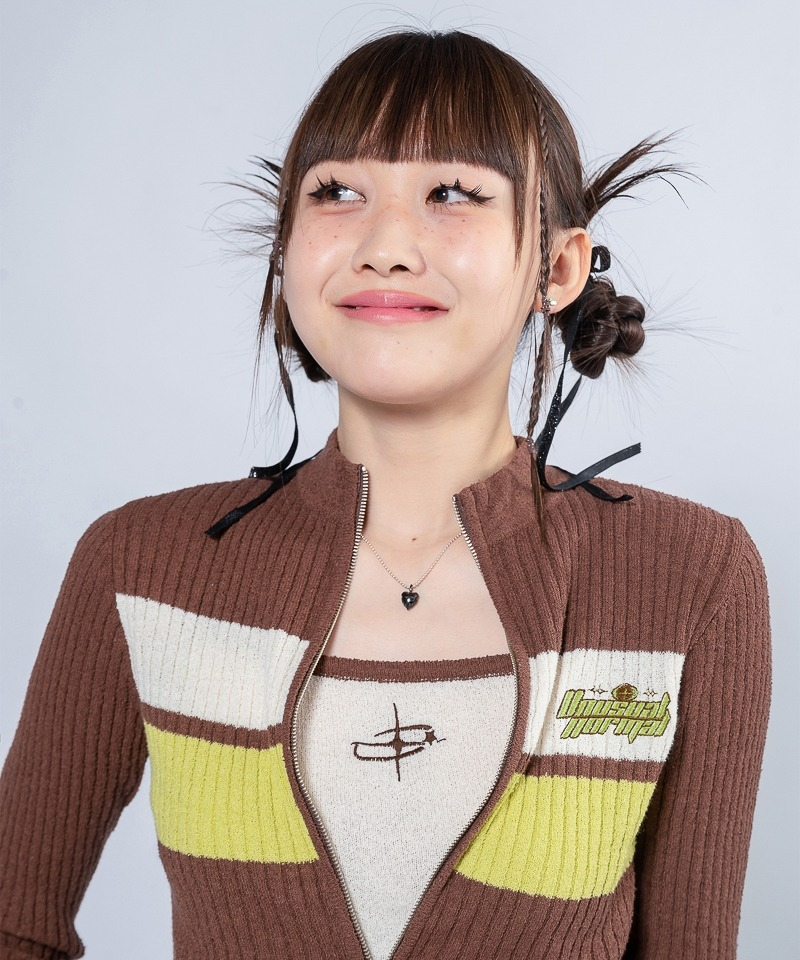NASH KNIT ZIP-UP JUMPER _ BROWN