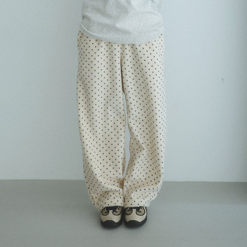 KOOKEESEE(クキシ)の「Mini Dot Fleece Pants (cream)(Pants)」