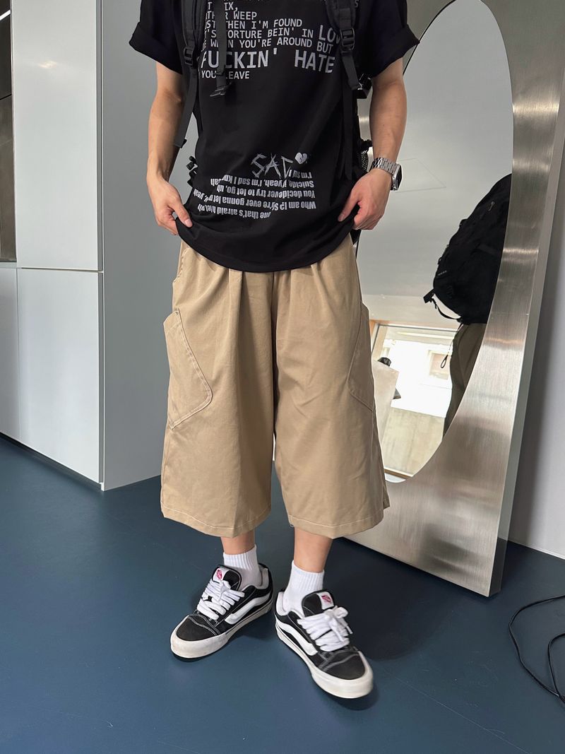 Tommy Diagonal Pocket Stitch Bermuda Pants 4C