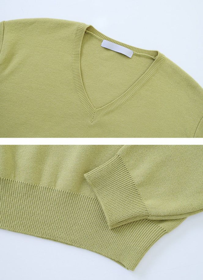 FM Daily Basic V-neck Knit (10color)