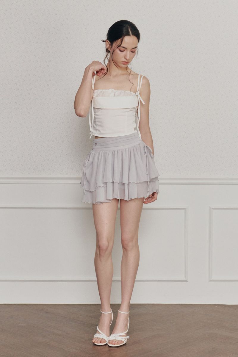MAGNOLIA FRILL SKIRT grey