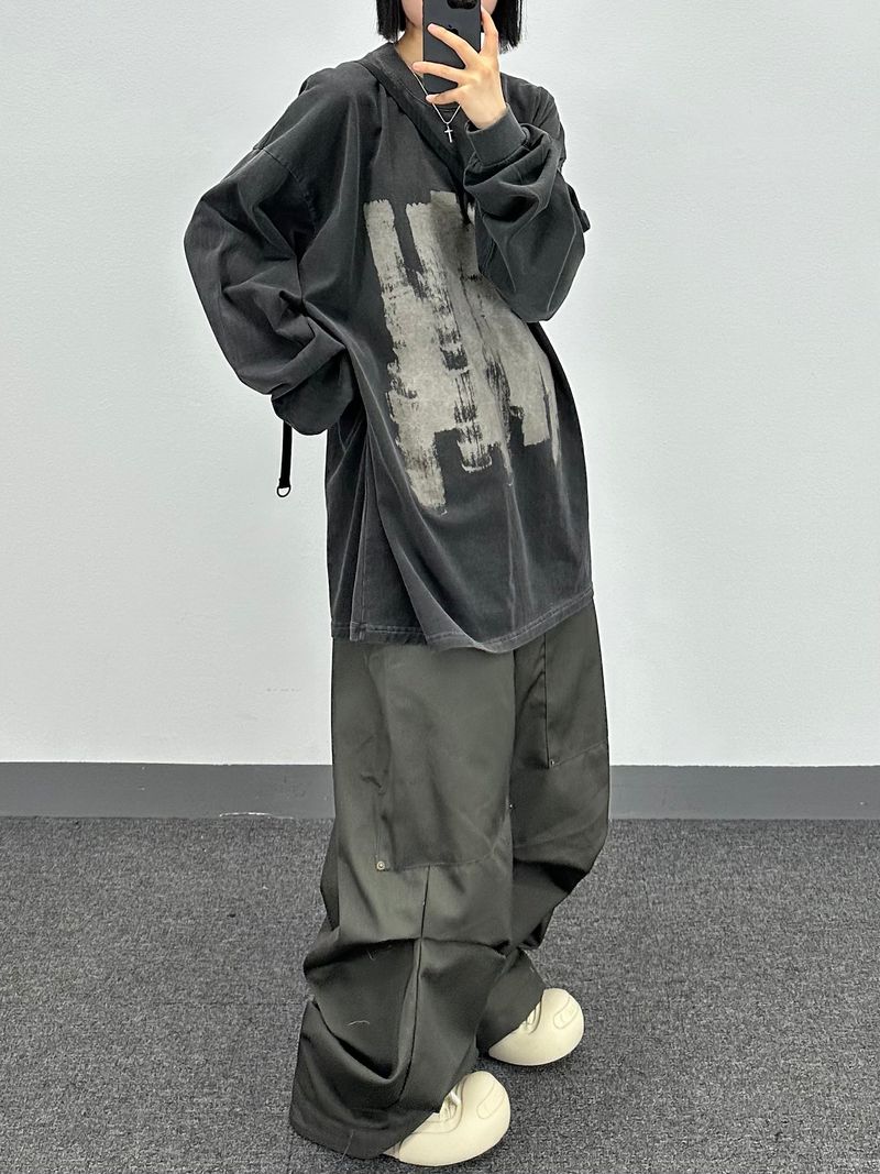 hammer cotton pintuck pants