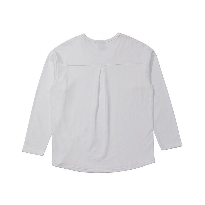 ESSENTIAL PLEAT U-NECK TEE (Off-White)