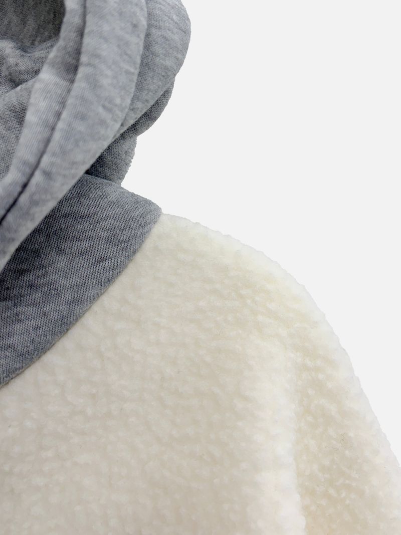 Beary Color Block Crop Hoodie (2c)