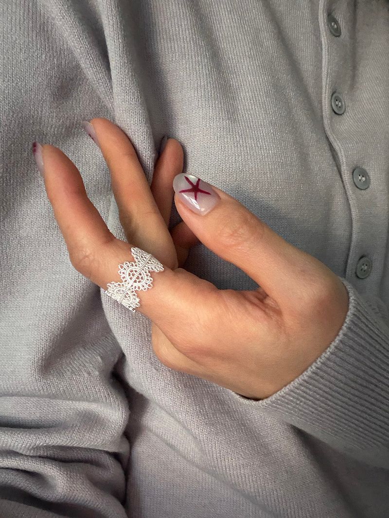 [925silver] Lace band ring