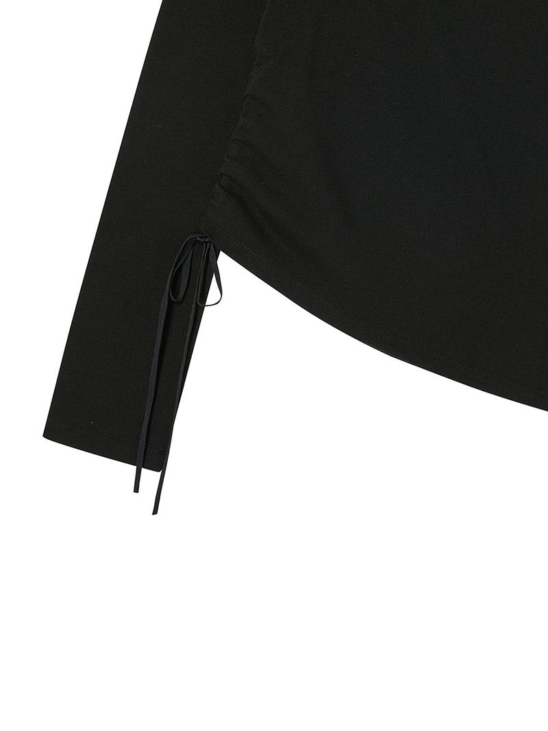 EYELET OFF SHOULDER L/S BLACK