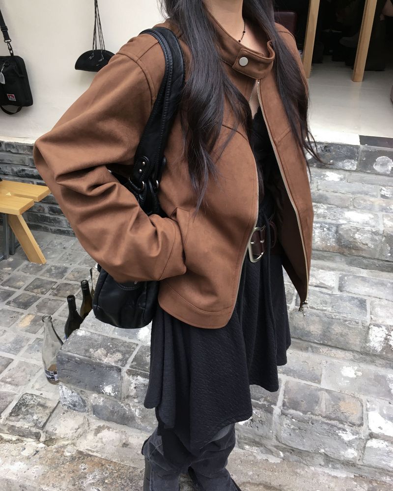 Devided suede jacket