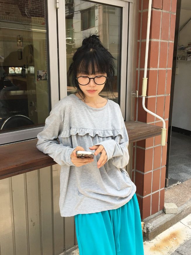 BAON（バオン）の「26FW★ [BAONHAUS] Koiren Frill Long Sleeve Tee（Tops）」