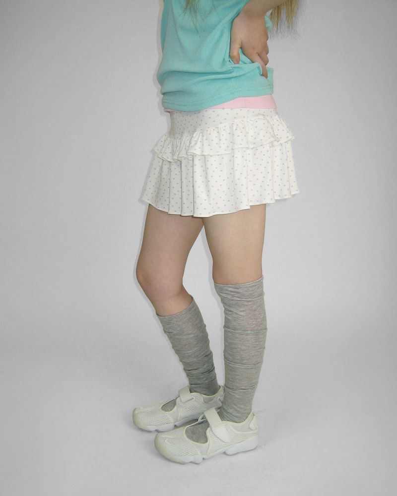 MICRO FLOWER FRILL SKIRT