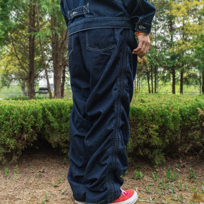 Built mild denim pants / Indigo