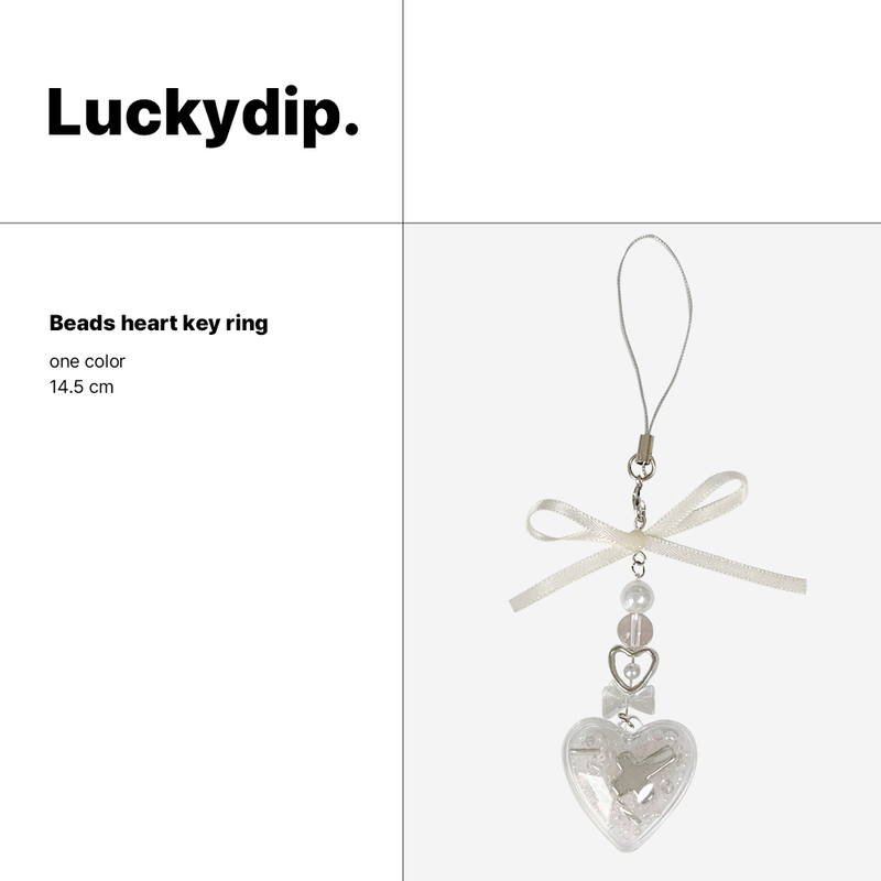 LUCKYDIP（ラッキーディップ）の「ballet core beads heart ribbon key ring（Toys/Key Holders）」