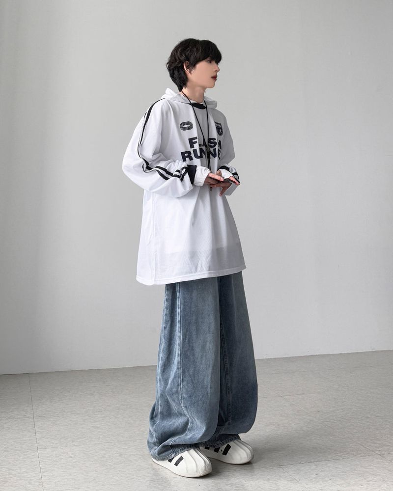 Flux Pintuck Wide Denim