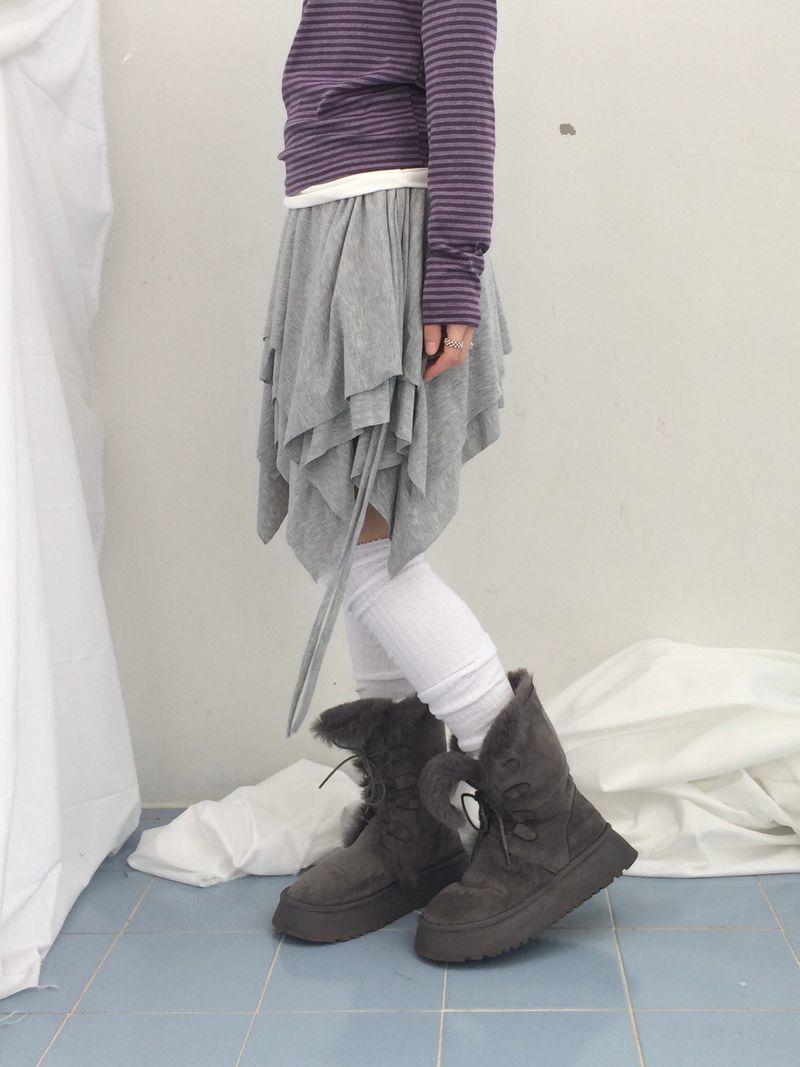 ribbonline wave skirt