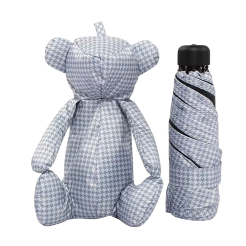 BEAR CHECK FOLDING UMBRELLA (2COLOR)