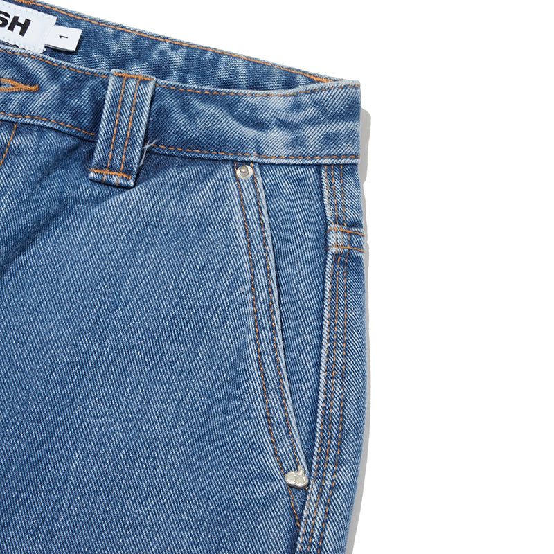CHERRY BASIC NAPPING DENIM PANTS [BLUE]