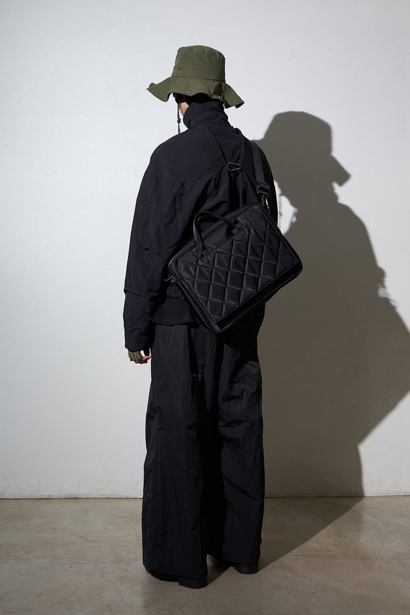 Nylon Quilted Briefcase