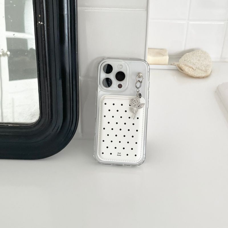 White Dot MagSafe card wallet+MagSafe case