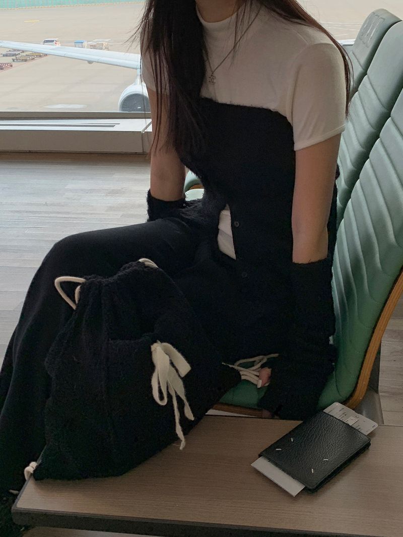 [MADE] Airport long bootcut banding pants -Basic
