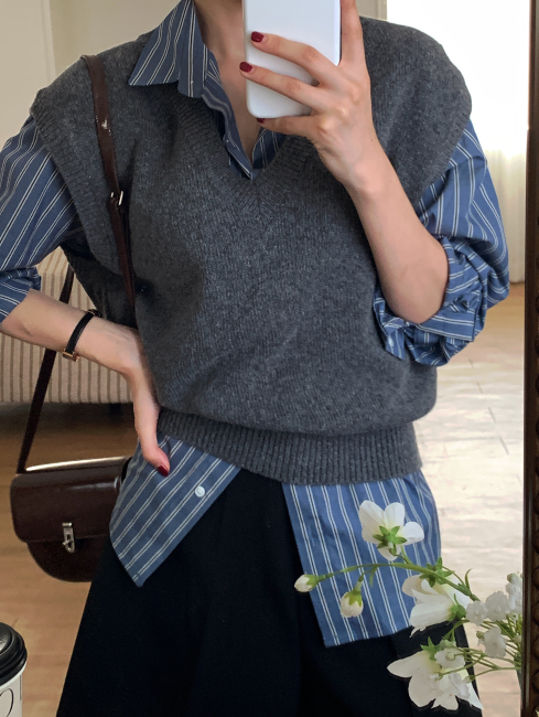 Early Stripe Oversized Shirt / 2 colors