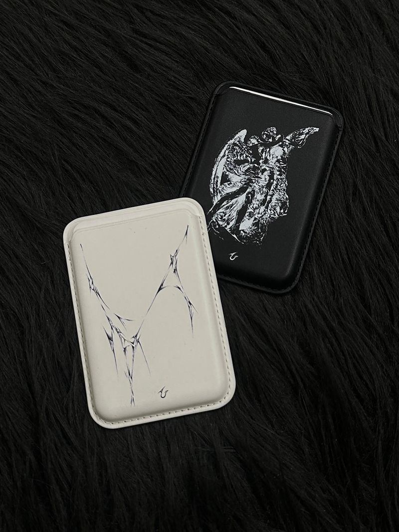 drawing magsafe card wallet (white)