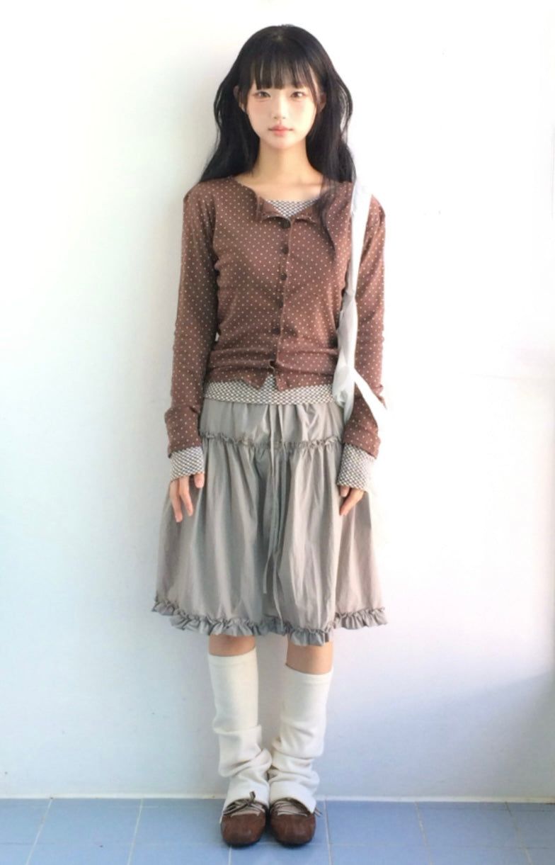 Round Pick Dot Cardigan