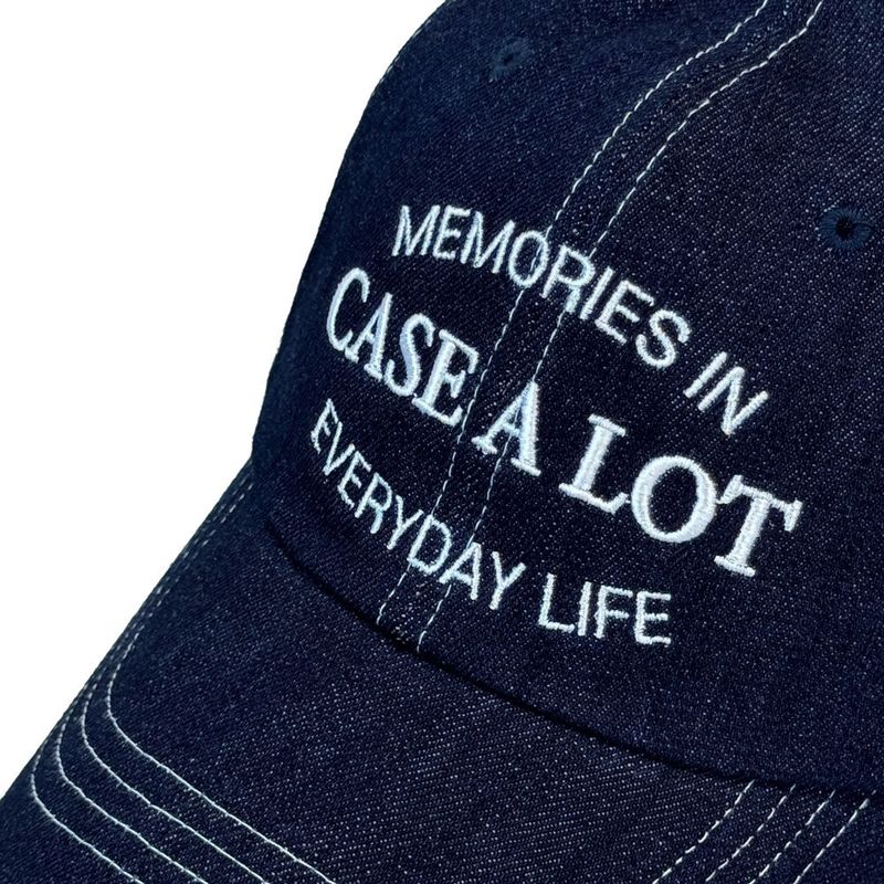  Denim stitch ball cap - indigo