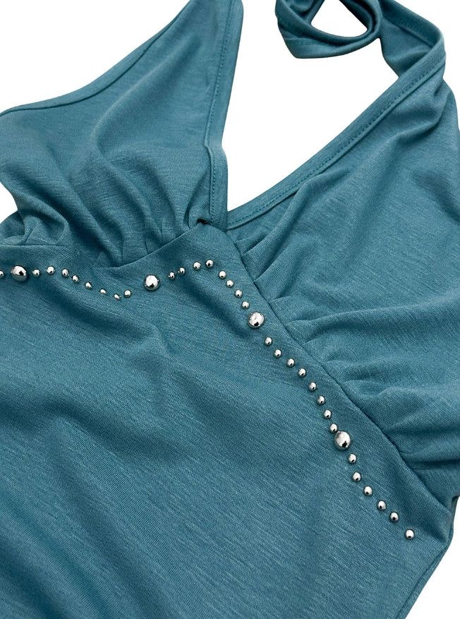 Ariel Studded Halter Top
