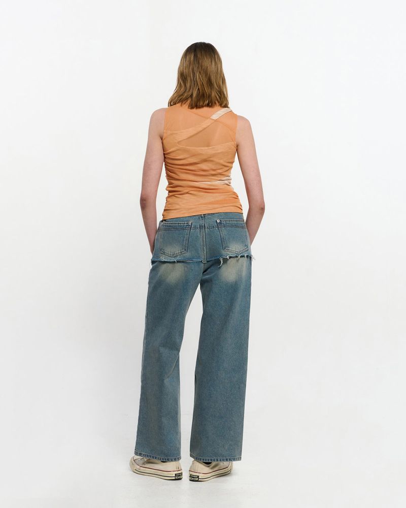 Layered Sleeveless _ ORANGE