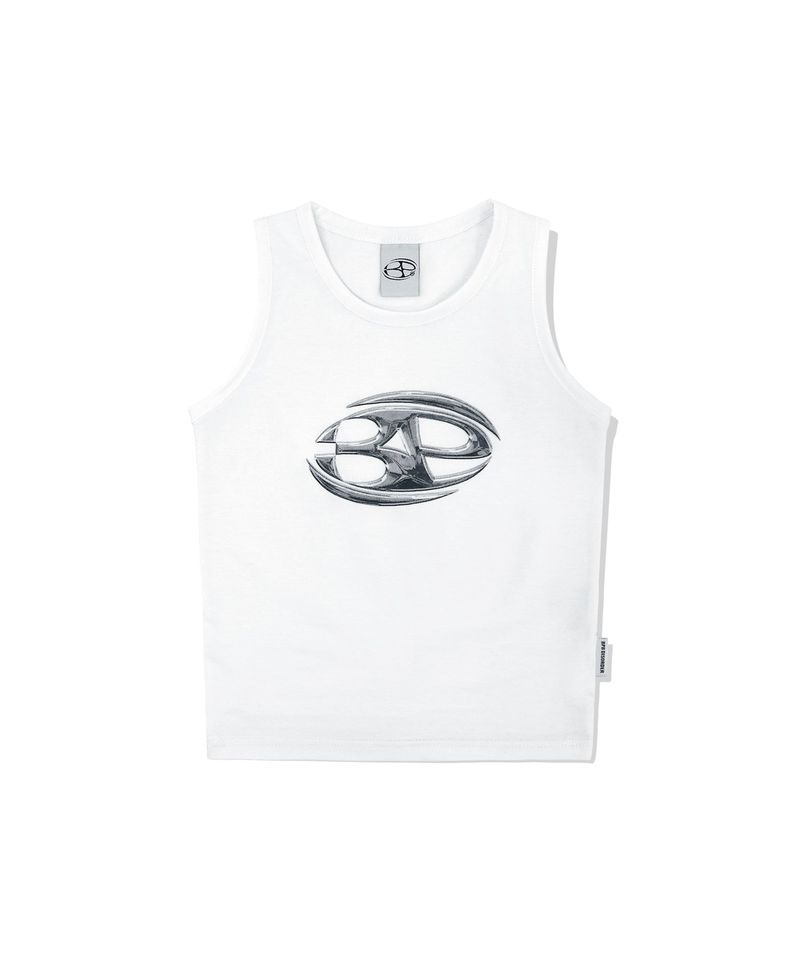 METAL LOGO TANK TOP WHITE