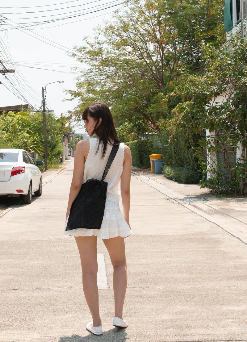 Lace Organza Bag - Black