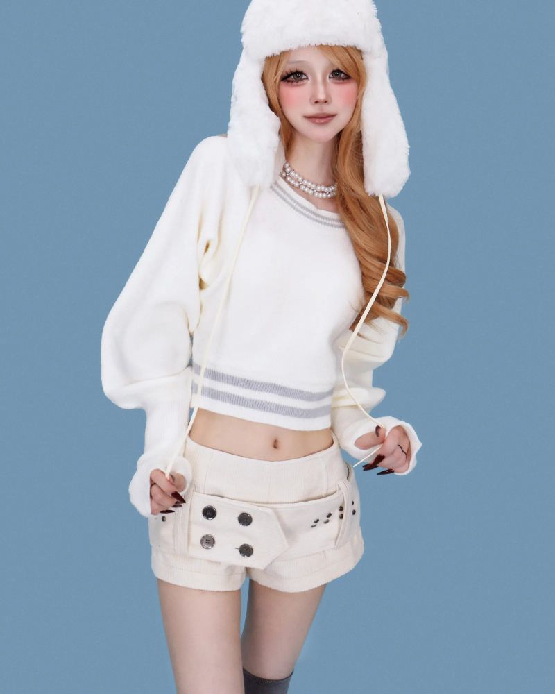 big button belt shorts (2color)