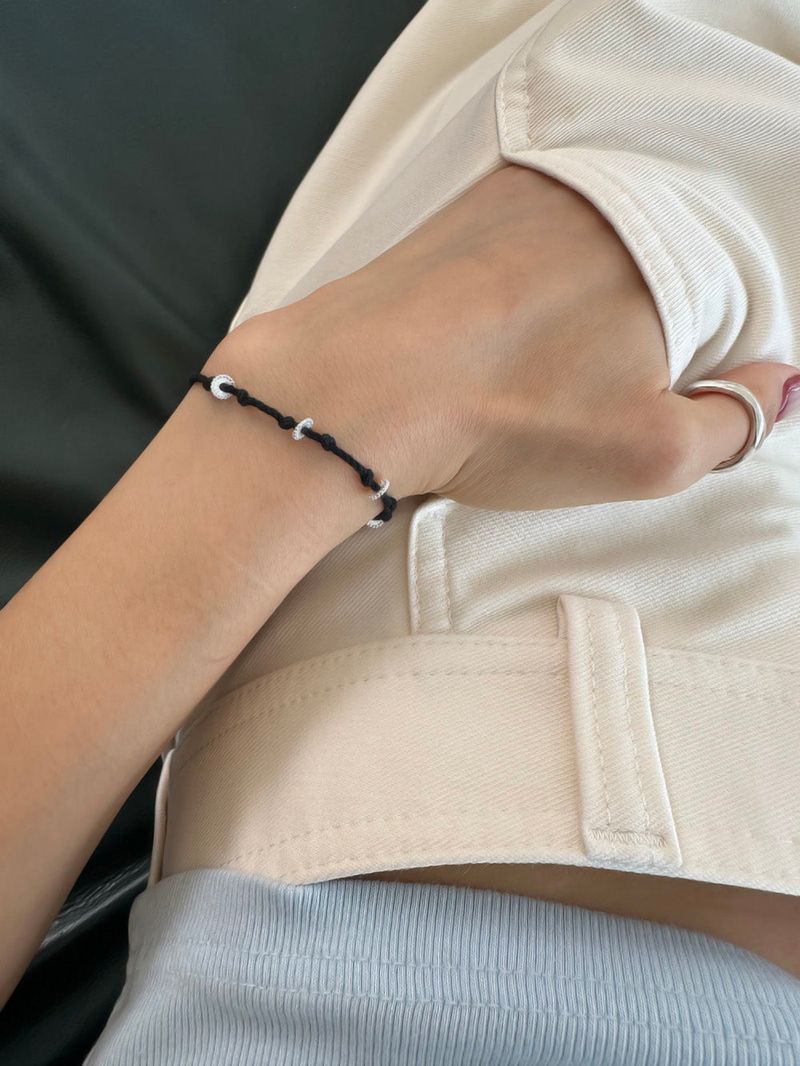 MOSXE（モスクス）の「[925silver/Hand made] Flat silver woven bracelet（Accessories）」