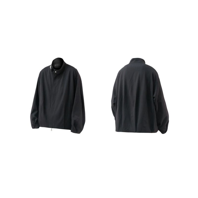 RELABEL('LABEL) Acetic acid wool flower bud three-dimensional segmented pleated loose casual stand collar jacket