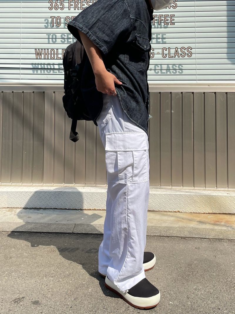 LINEN WESTERN DENIM HALF SHITRS(2COLOR)