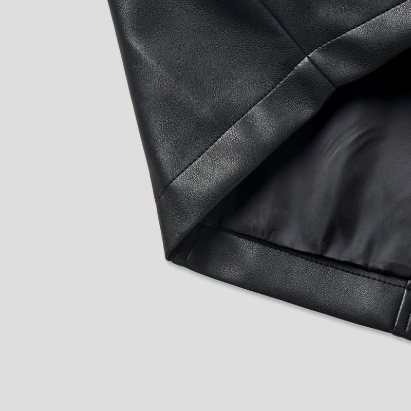 90's Youth Crop Leather Rider Jacket