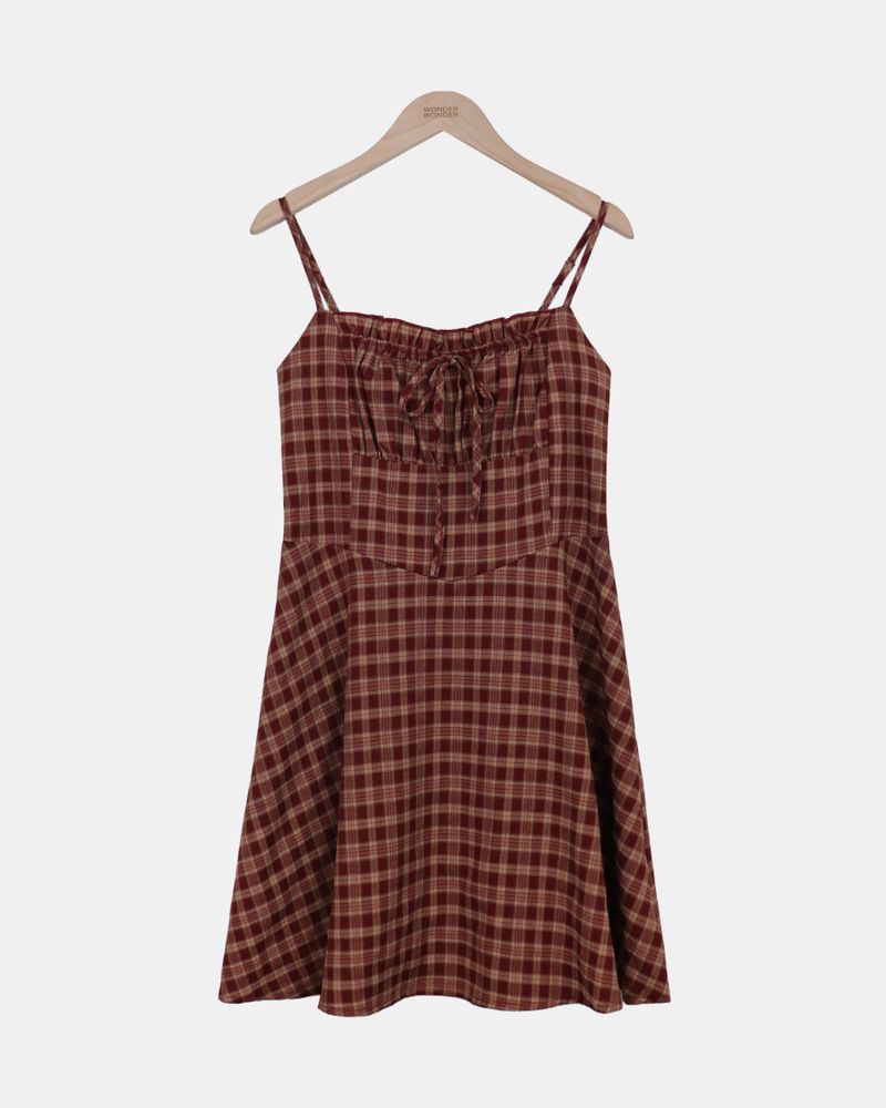 Rian Check Sleeveless Dress