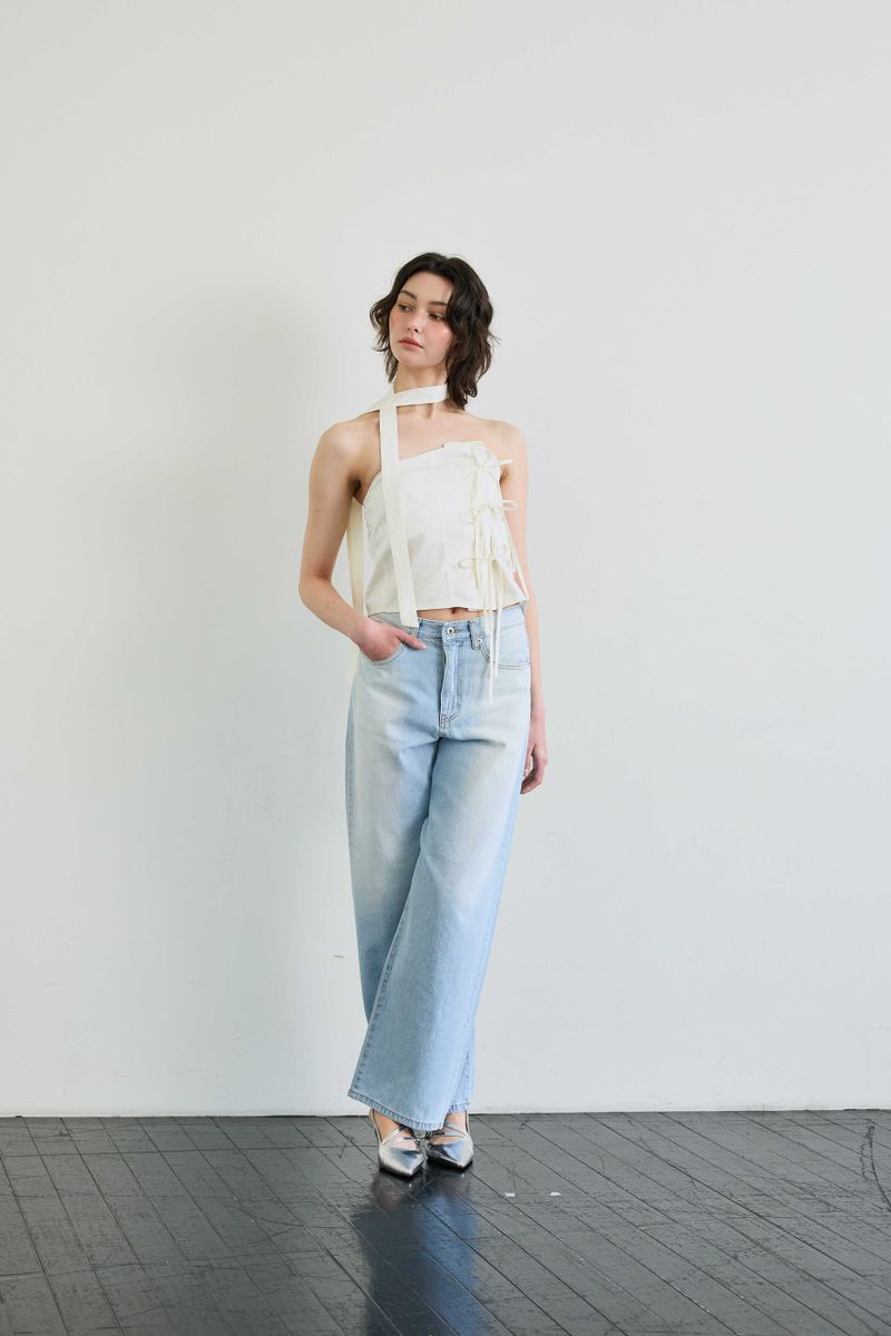 ELFIN SCARF TOP / BEIGE