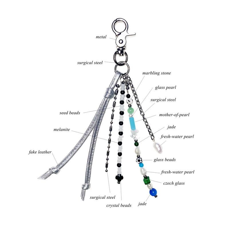 ocean gemstone keyring