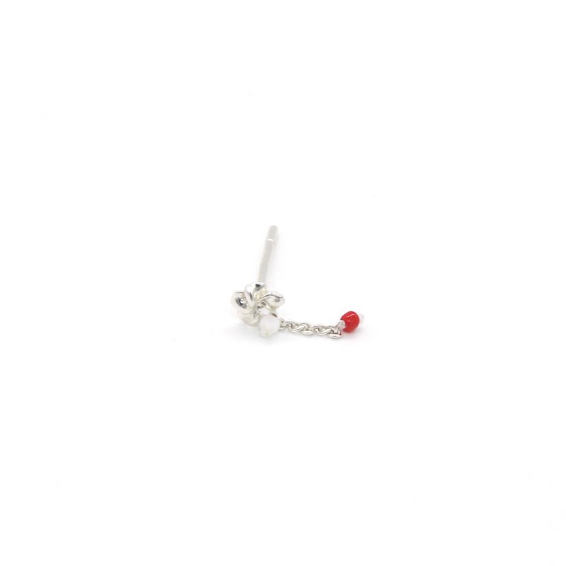 [CCNMADE] Plumeria Silverchain Earring (9color)