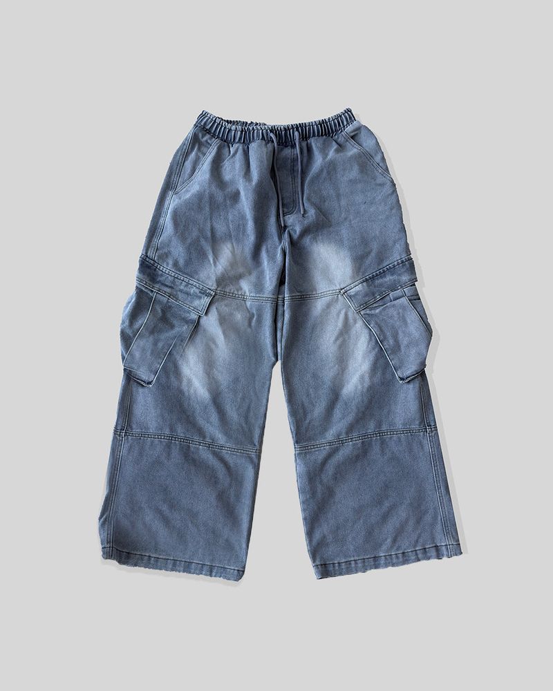 Mader Cut Cargo Denim Pants